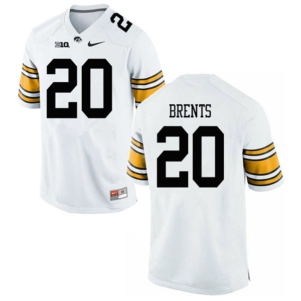 Men #20 Julius Brents Iowa Hawkeyes College Football Jerseys Sale-White